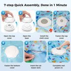 Duckart Interactive Cat Toy - Hide and Seek Automatic Cat Toy with Birdcall, Rechargeable & 3 Speeds, Auto Sleep/Wake Mode Kitten Toys, Safe ABS Material Cat Toys for Bored Indoor Adult Cats