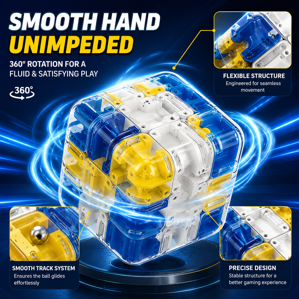 3D Maze Cube Ball Puzzle Game
